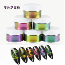 Chameleon Magnetic Powder Manicure Starry Sky Cat Eye Powder 3D5D9D Stereo Optical Color Changing Pigment