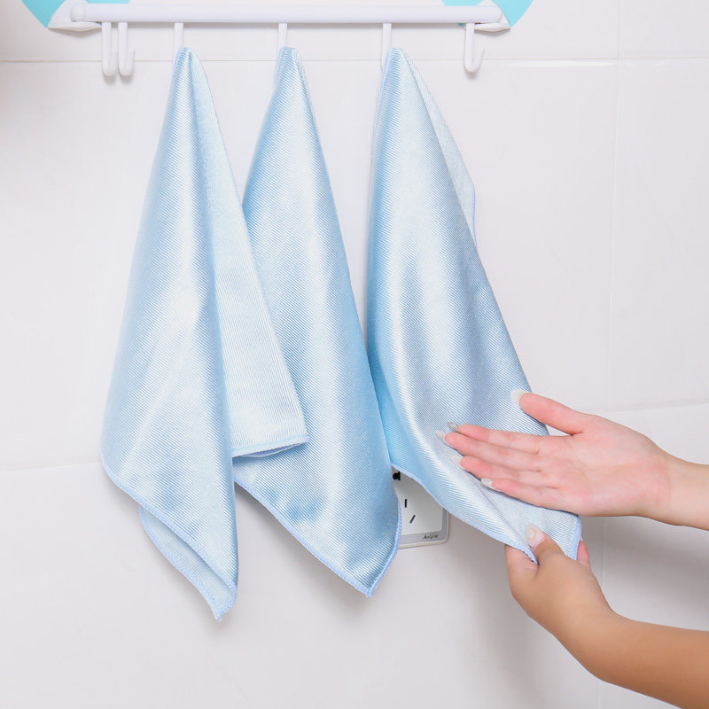 Glass-wiping cloth thickened mirror-wiping artifact absorbs water and is not easy to lose hair, housework cleaning, special rag for glass-wiping without trace