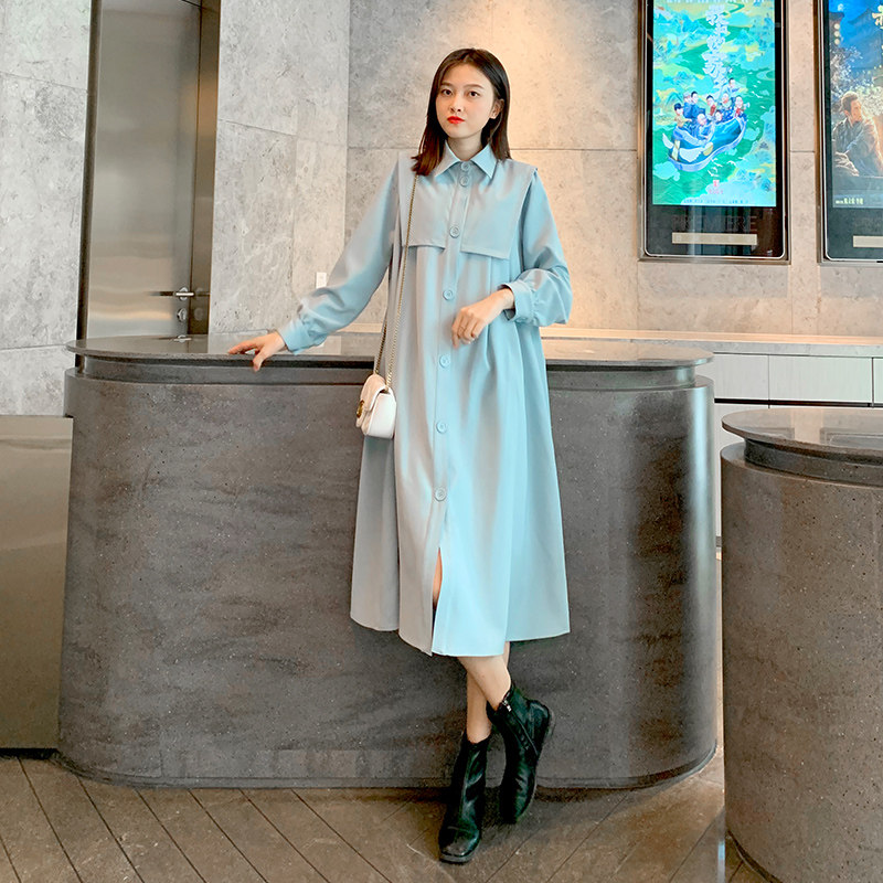 Pregnant women spring and autumn trench coat 2022 new medium and long fashion loose size pregnant mother out fashion coat tide