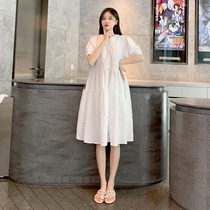 Pregnant woman summer dress dress dress 2022 Summer new out of fashion Fashion Little Clear New Gentleness Wind Summer Gestation Mamma Long Dress