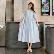 Pregnant woman summer dress dress dress length fairy pure cotton little fresh sweet and beautiful style superior spicy mother summer dresses
