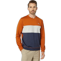 US direct mail Puma Golf Cloudspun color block crew neck warm maroon mixed color navy blue mixed color