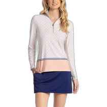 Cabana Life Fisher Island 1 4 Zip Top - Multicolor (US Outlet) Straight