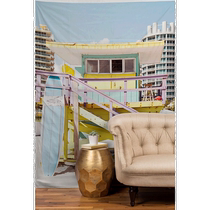 deny designsBree Madden Miami Tower tapestry-yellow 34 x 40 (USA)