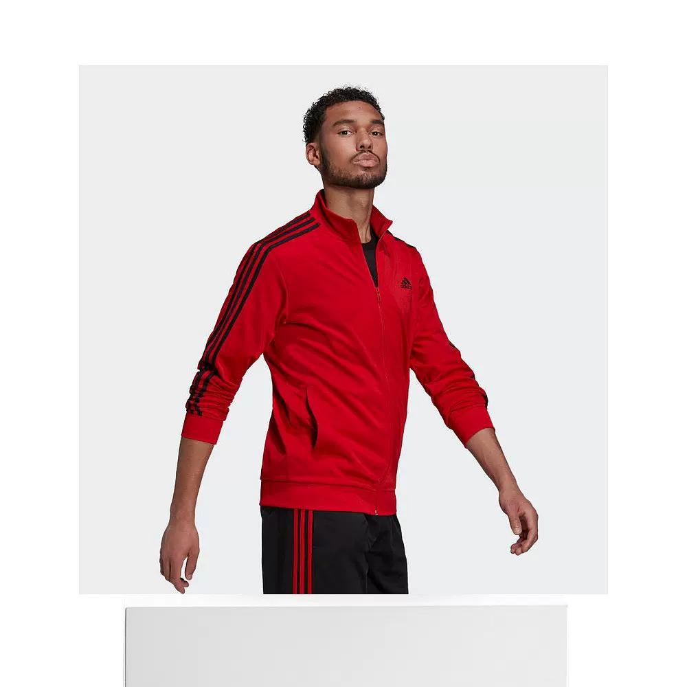 [Мужская куртка-трансляционная adidas Essentials Warm-Up 3-Stripes Track Jacket - leg]
