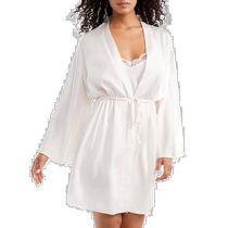 Flora Nikrooz Womens Ember Solid Luxury Braided Wrap Robe - Antique Ivory