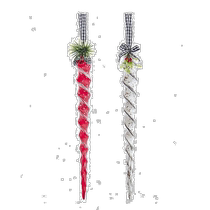 kurts adlerKurt Adler 8 95 Icicles and Gingham Ornaments Set of 2 -