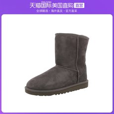 Зимние ботинки 美国直邮ugg大童雪地靴灰色高筒秋冬简约休闲柔软舒适户外保暖