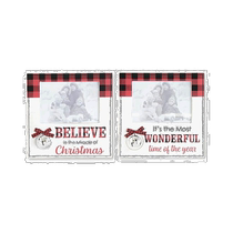 KK Interiors Inc Assorted 9 25 Inch Black & White and Red Christmas Photo Frames - Black