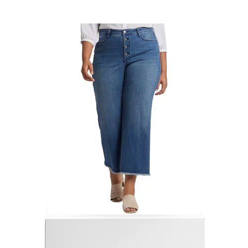 Самоуправляемые джинсы NYDJ Plus Teresa Mission синие широкие джинсы-синий американский аутлет прямые