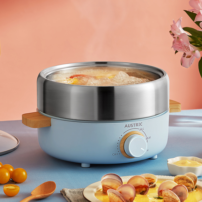 AUSTRIC multifunctional cooking pot barbecue boiler Net Red household cooking electric hot pot frying one pot