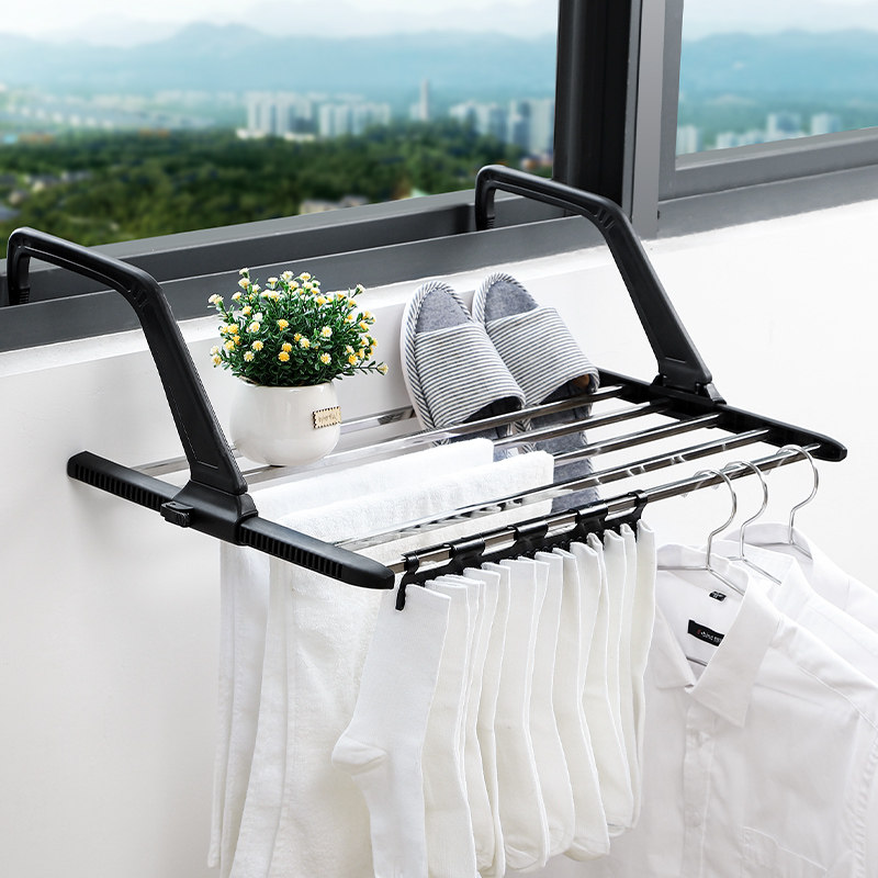 Balcony outside clothes Top drying clothes Gods Hangers Hang Windows Sunbeds Windows Burglar Mesh Windows Shelve