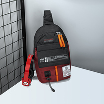 Street Trend Chest Bag Large Capacity Single Shoulder Bag Casual Men Nylon Slanted Satchel Summer Light Canvas Small Backpack