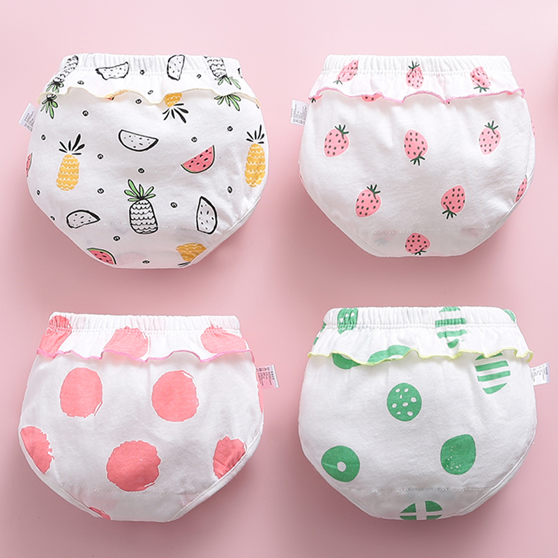 Baby children cotton triangle underwear 0-1 years old 2 girls 3 Girls 4 baby baby bread pants do not clip pp