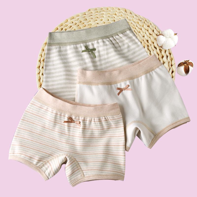 Baby children cotton flat corner underwear 1-2 years old 3 female baby cotton four-corner female baby girl baby does not clip pp