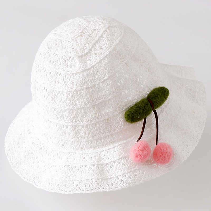 Baby hat summer thin female baby sunscreen straw hat Net red face cover baby Summer breathable Princess