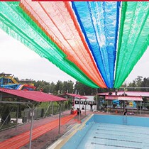  Color shading net Kindergarten water amusement park swimming pool color tassel three-dimensional shading and shading decorative net