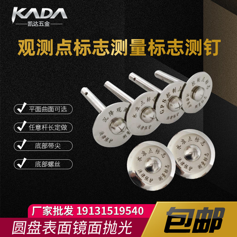 Stainless Steel Sedimentation Observation Point GPS Control Point Standard Point Displacement Observation Point Sign Measurement Mark Test Nail