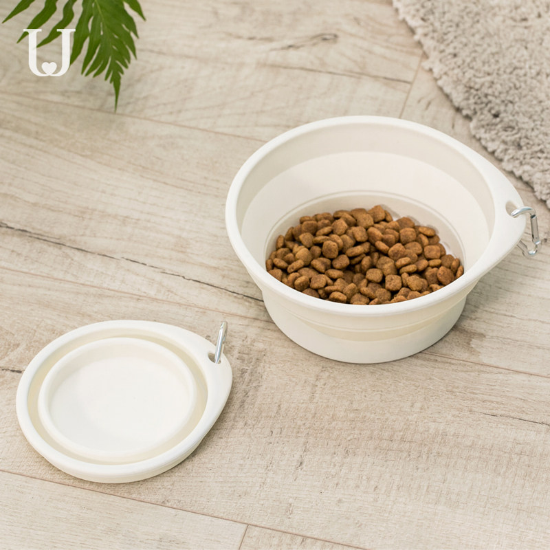 Xiaomi has a Pinzotown Judy folding pet Pet Feeding Basin Cat Dog Universal Portable Silicone Dog Food Bowl Outdoor Dog Basin