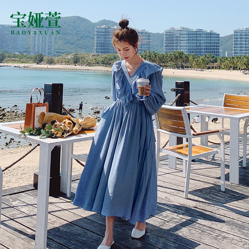 Pregnancy Woman Dress Spring Autumn Clothing 2021 New Models Big Size For Going Out Loose Cotton Numb Dress Fashion Hot Moms Fall Dresses