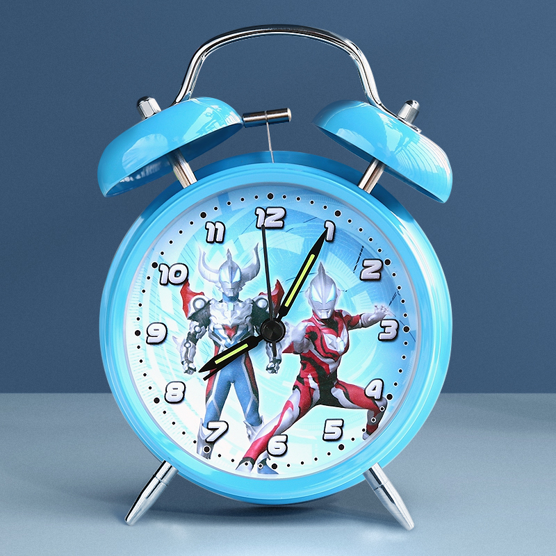 Otman alarm clock powerful wake up cartoon child elementary school children mute bedside bell slob and alarm bells timed superb