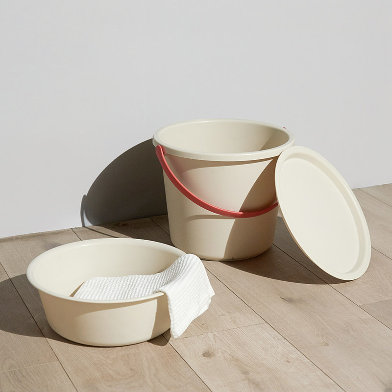 Small Bucket Plastic with lid thickened Hand household small Number of plastic bucket Children's laundry Bucket Student Dorm Room With Drum
