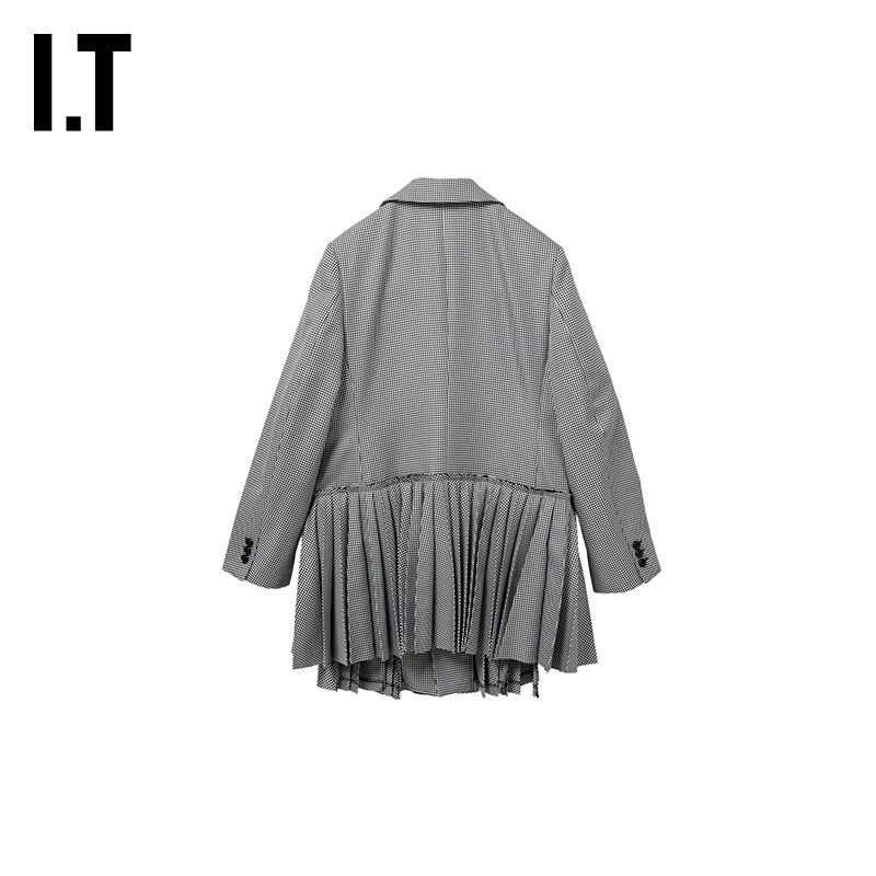 IT CDG COMME DES GARCONS COMME DES GARCONS Women's Houndstooth Pleated Coat