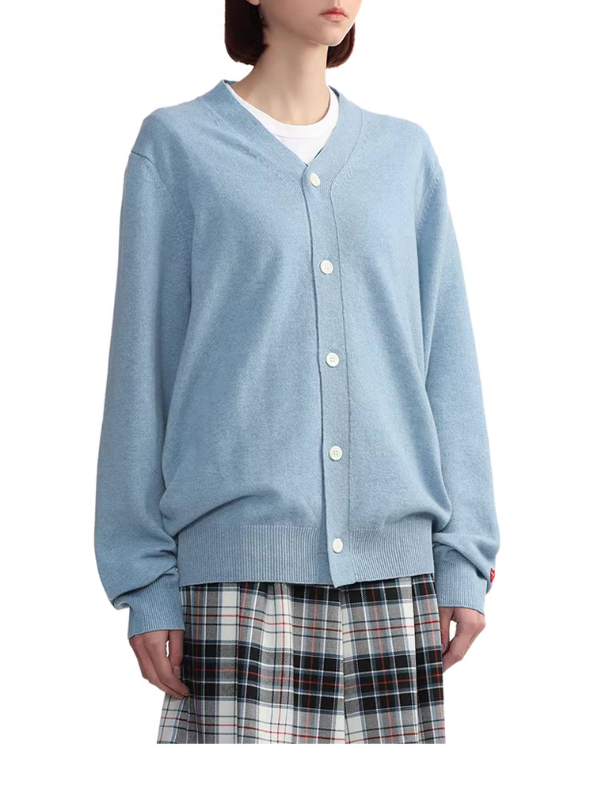 IT CDG PLAY COMME des GARCONСычуань кубо Затянувшись мужской вязание кардиган простой шерсть Рубашка i.t 