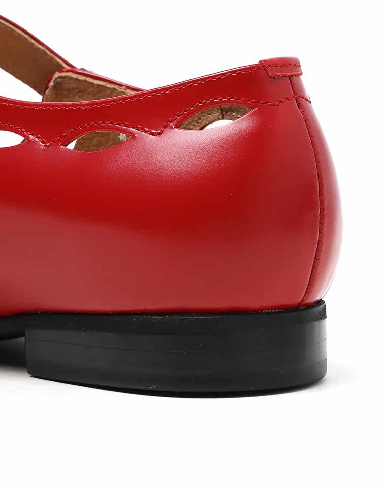 Туфли Мэри Джейн it cdg comme des garcons girl女款玛丽珍鞋复古镂空皮鞋平底鞋