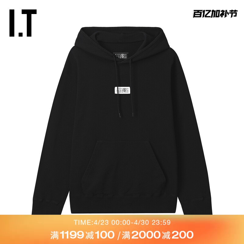 It Mm6 Maison Margiela Men's Hooded Sweatshirt New Style Logo Label Embellished Hoodie 0033