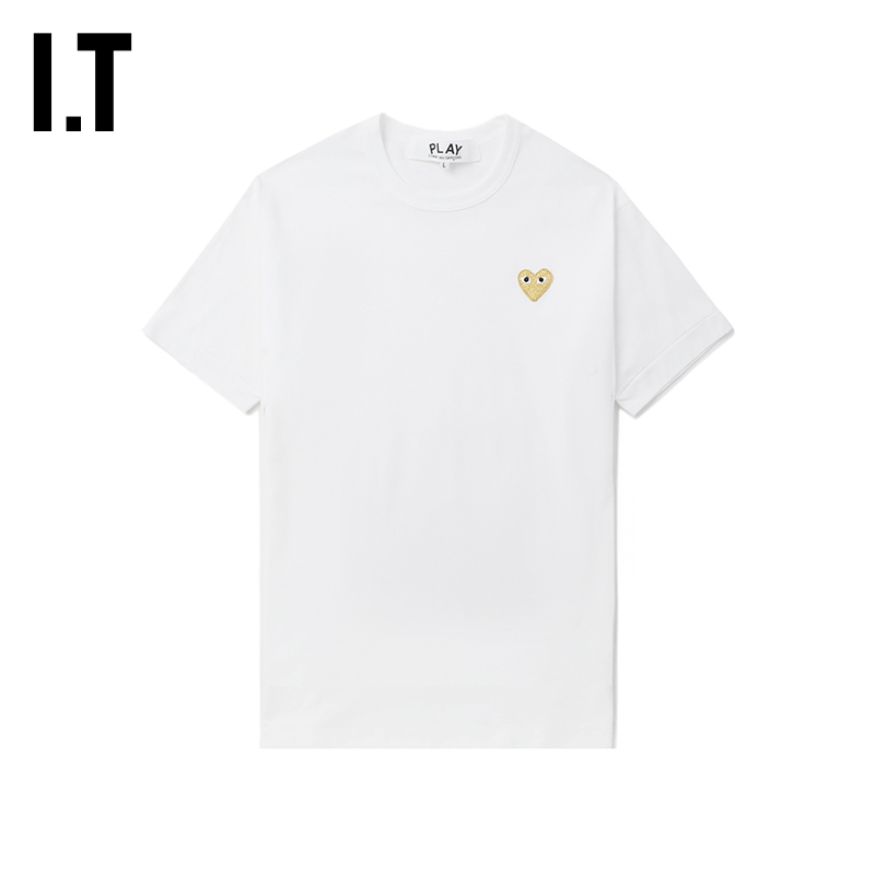 It Cdg Play Comme Des Garcons Rei Kawakubo Couple's Short-Sleeved T-Shirt with Heart Logo Decoration