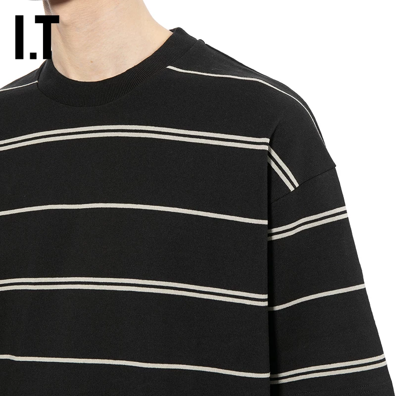 IT CDG COMME des GARCONS HOMME мужская фейковая двухдетная полосатая длинно-рукавная футболка с энергетическим городским стилем