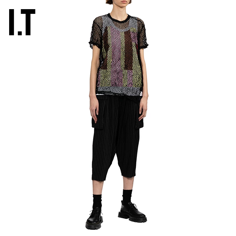 IT CDG COMME DES GARCONS COMME DES GARCONS женская кружевная сетчатая топовая блузка без рукавов