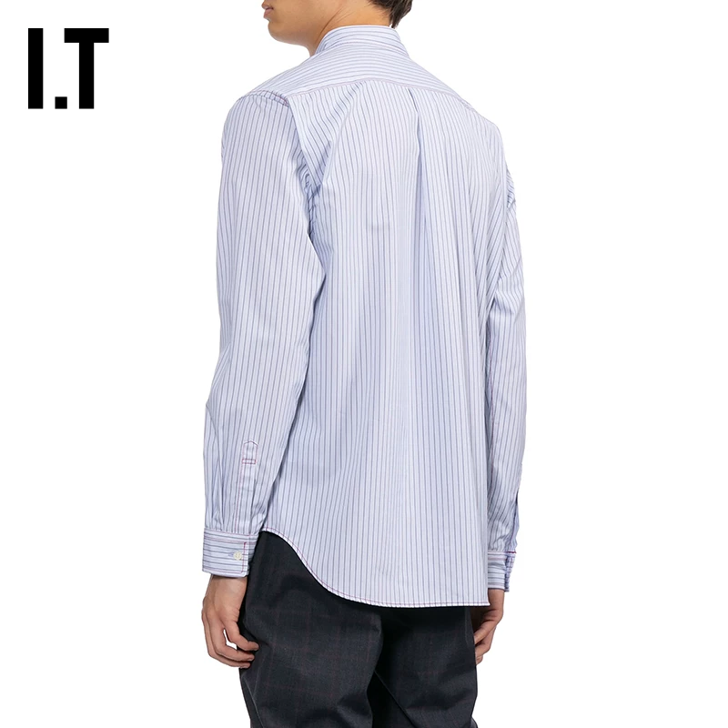 IT CDG COMME des GARCONS HOMME DEUX Мужская полосатая рубашка с длинным рукавом для поезда/коммютинг
