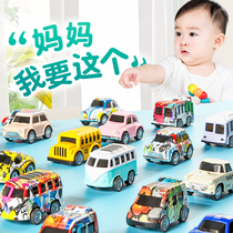 Childrens alloy toy car back force car engineering model suit fall-resistant baby car Boy 1 -- 3 years old