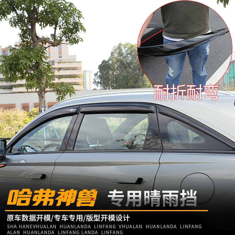 Haval god beast car window sunny and rainy god beast DHT special rain cover rain shield rear mirror rain eyebrow change decoration hybrid