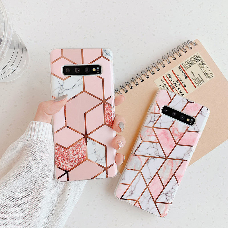 Samsung S20 Mobile Case s10 simple marble note10 soft shell in wind for s9plus protective shell Note20 Han version anti-fall s20 ultra gas