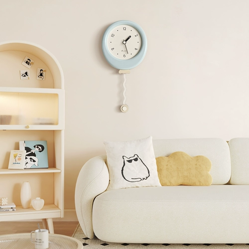 Кремовые современные креативные настенные часы, популярно в интернете, французский стиль, простой и элегантный дизайн