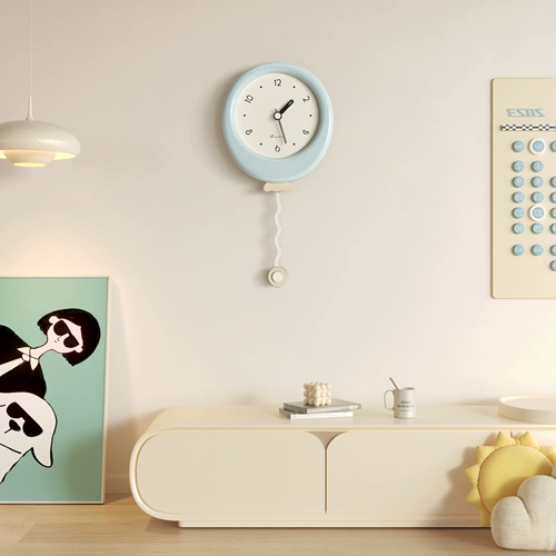 Кремовые современные креативные настенные часы, популярно в интернете, французский стиль, простой и элегантный дизайн