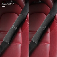 [9002 Carbon Black] Замшевые наплечники Tesla из алькантары — 2 шт.