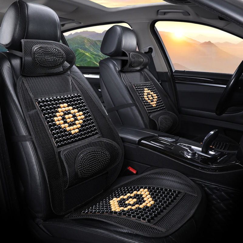Car cushion summer wooden bead cooling monolithic bodhi cart cooling seat cushion breathable four seasons of general seat mat
