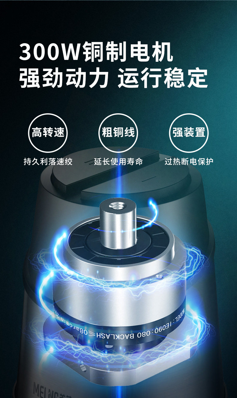 美菱 绞肉机 多功能料理机 2斤大容量 图4