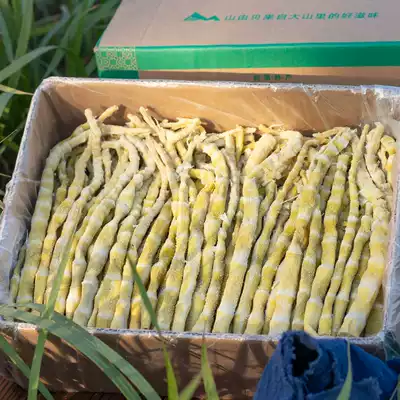 No bamboo shoots, high mountain fine wild bamboo shoots, farm-made salt bamboo shoots, tender flat pointed bamboo shoots, dry Tianmushan specialties, 5 pounds