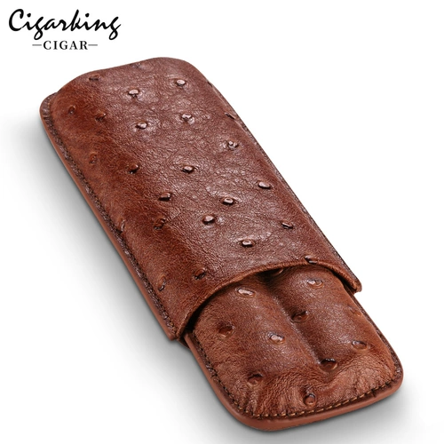 Сигарная сигарная установка Портативная переносная страусильная кожа увлажняет сигарная сигара с кожей гладкой