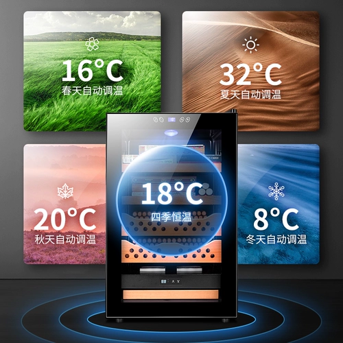 Jiahuang ck-68c кубинский сигарный шкаф Постоянный температура и влажность Мини-красное вино двойное кабинет.