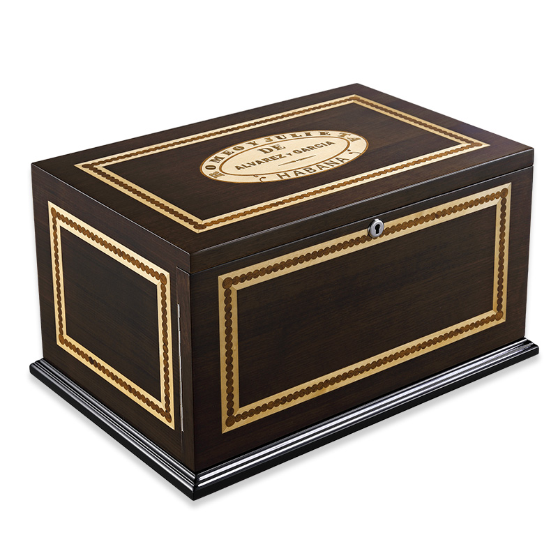 CigarKing Humidor Humidor Romeo Humidor Cedar Wood Piano Lacquer Three-Tier Humidor