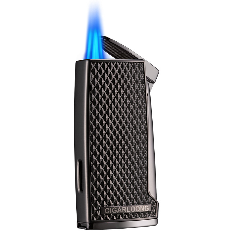 CigarKing Cigar Multi-color Lighter Three-pipe Windproof Straight Travel Portable Cigarette Lighter Gift Box Packaging