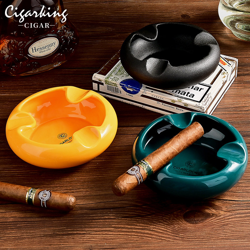 Cigarking cigar ashtray multi-color multi-caliber cigarette groove fashion personality ceramic cigar ashtray smoke extinguisher