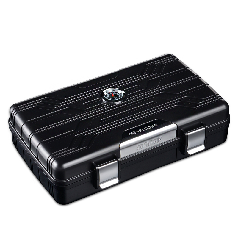 CigarKing humidor portable sealed cedar solid wood lined cigar moisturizing and aging box ten pack