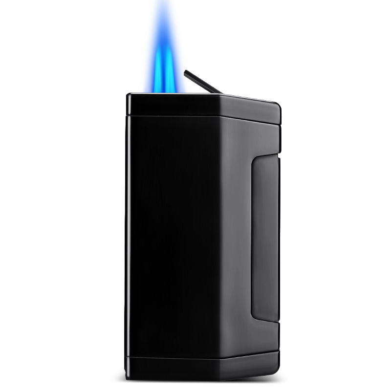 Cigarking Cigar Lighter Windproof Straight Flush Portable Metal Stainless Steel Fashion Gift Box Packaging